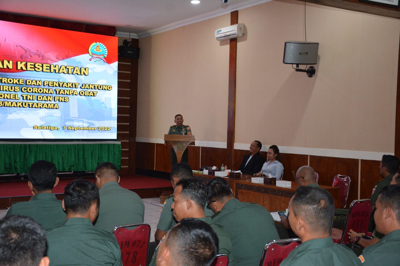 Prajurit Korem 073/Makutarama Terima Penyuluhan Kesehatan Tanpa Obat